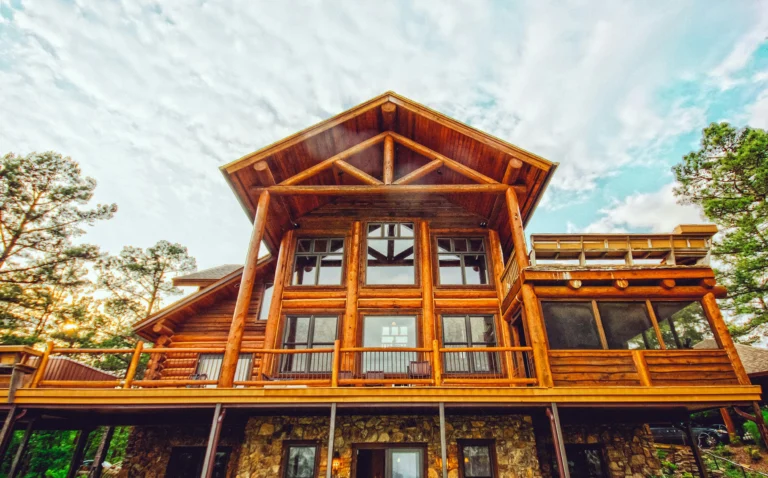 log cabin sanding